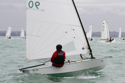 A big fleet of OK Dinghies competed for just two days of Oceanbridge Sail Auckland 2013 © Richard Gladwell www.photosport.co.nz